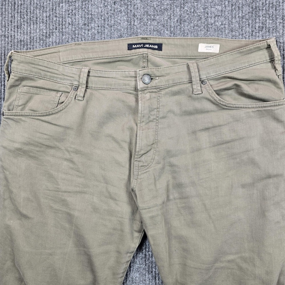Mavi Jeans Pants Mens 40x34 Beige James Skinny Stretch Denim Casual Khakis 40x32